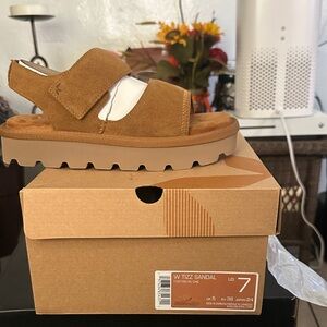 UGG Brown Suede Women's Sandals